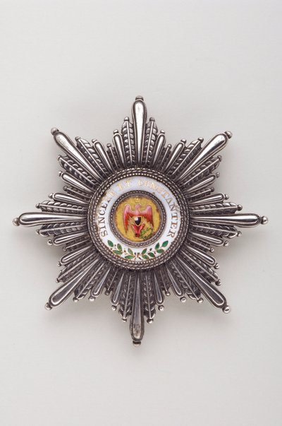 Porosz Királyság - Vörös Aiglon Rend: I. osztályú tábla - 1810-es minta alkotó: Anonymous Anonymous