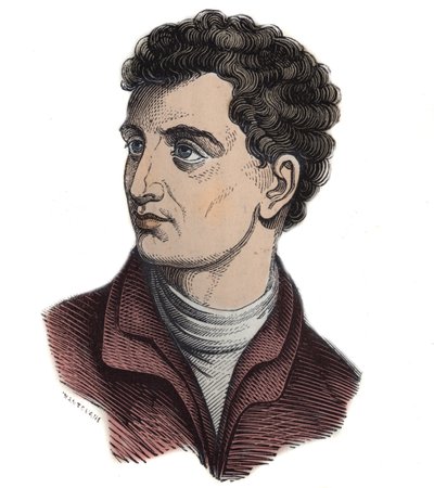 LEONE BATTISTA ALBERTI (1404-1472). Olasz matematikus, építész, festő és író. gravírozás - alkotó: Anonymous Anonymous