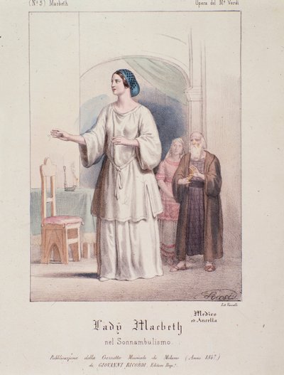 Lady Macbeth karakter a Macbethben, Giuseppe Verdi operájában alkotó: Anonymous Anonymous