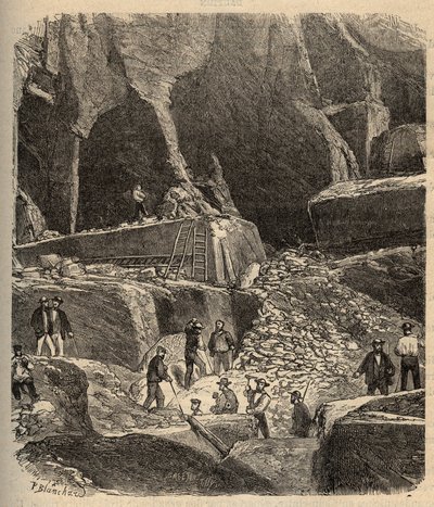 Saint-Genies (Saint Genies) márványbánya - Dordogne - "" PATRIE" vésés" - LEÍRÁS PINTUREQUIREQUE DE LA FRANCE EN 6 KÖTET: LUCIEN HUARD - 19. század vége alkotó: Anonymous Anonymous