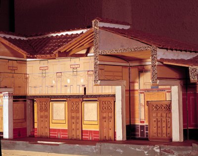 Miniatűr a pompei tragikus költő házáról. alkotó: Anonymous Anonymous