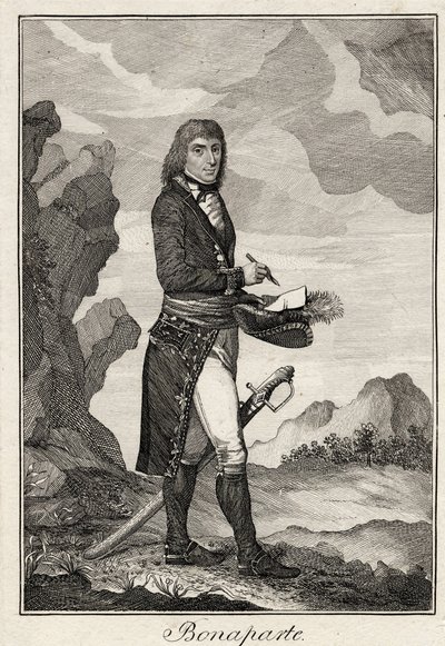 Napoleon Bonaparte - Anonymous - 1797 - Rézmetszet - 16,2x11,1 - Magángyűjtemény alkotó: Anonymous Anonymous