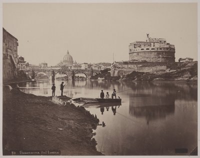 Panoráma a Tiberisről, 1865 körül (albumin negatívról) alkotó: Anonymous Anonymous