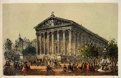 Párizs 1874: La Madeleine templom, magángyűjtemény alkotó: Anonymous Anonymous