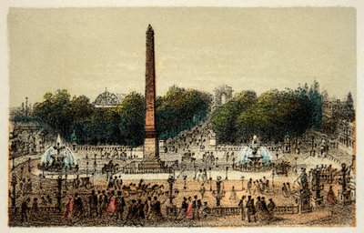 Párizs 1874: Place de la Concorde, Magángyűjtemény alkotó: Anonymous Anonymous