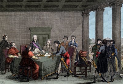 Tolentinói béke I. Napóleon és VI. Pius pápa között, február 18 alkotó: Anonymous Anonymous