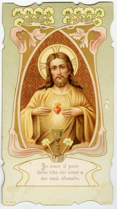 Jámbor kép: Szent Szív (kromolitográfia) alkotó: Anonymous Anonymous