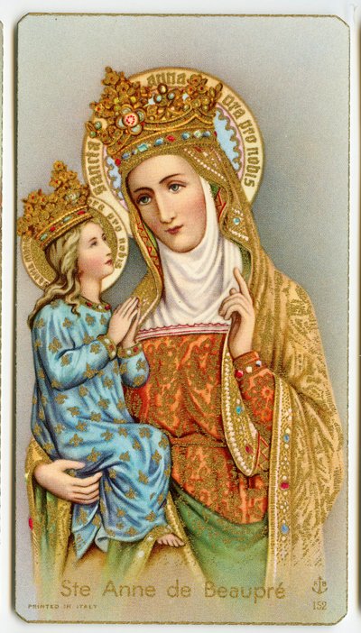 Jámbor kép: Saint Anne de Beaupre, Quebec védőszentje (kromolitográfia) alkotó: Anonymous Anonymous