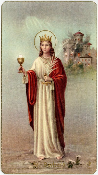 Jámbor kép: Szent Barbara (kromolitográfia) alkotó: Anonymous Anonymous