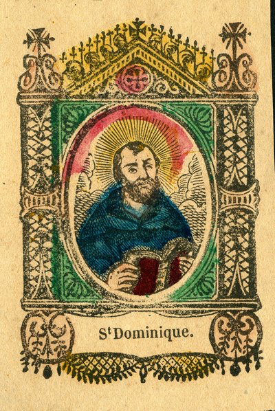 Jámbor kép: Szent Domonkos, a domonkos rend alapítója (Epinal print) alkotó: Anonymous Anonymous