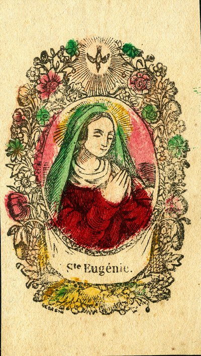 Jámbor kép: Római Szent Eugénia (Epinal print) alkotó: Anonymous Anonymous