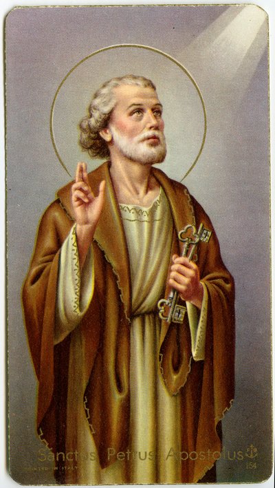 Jámbor kép: Szent Péter apostol (kromolitográfia) alkotó: Anonymous Anonymous