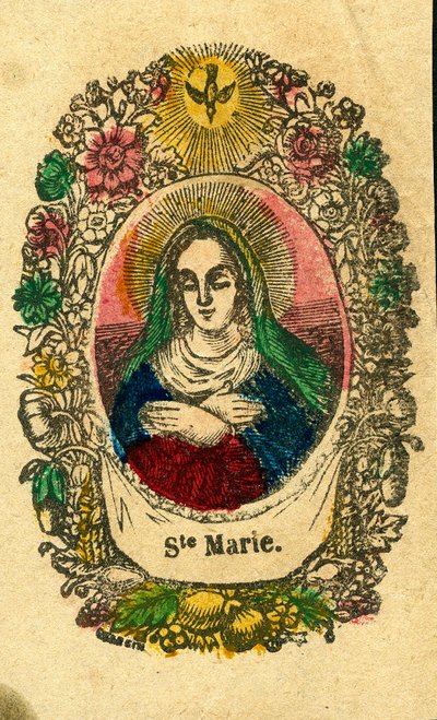 Jámbor kép: Szűz Mária (Epinal print) alkotó: Anonymous Anonymous