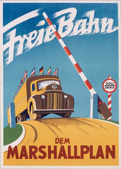 Plan Marshall ou Program de retablissement europeen (Európai Helyreállítási Program ou ERP) (1948-1952) – Ingyenes átjárás a Marshall-tervhez par Anonymous alkotó: Anonymous Anonymous