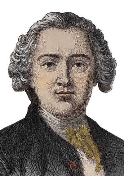 Claude Adrien (Claus-Adrien) Helvetius (1715-1771) angol filozófus portrémetszete - metszet alkotó: Anonymous Anonymous