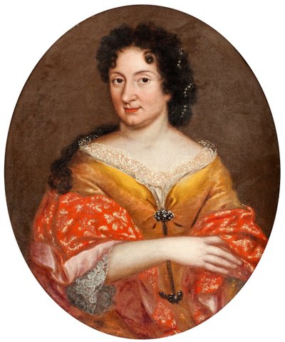 ""Anna Mons portréja, I. Péter cár szeretője"" (Anna Mons (1672-1714) portréja) Névtelen festmény 1700 körül Olaj, vászon Mérete 72x60 cm Magángyűjtemény alkotó: Anonymous Anonymous