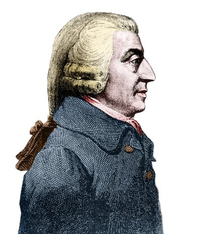 Adam Smith (1723-1790), skót filozófus és közgazdász portréja. alkotó: Anonymous Anonymous