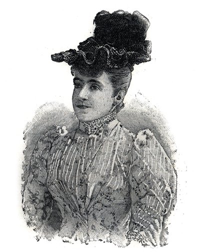 Adelina Patti (1843-1919) olasz énekesnő portréja. Metszet a "" Le Petro Parisien" -ben alkotó: Anonymous Anonymous