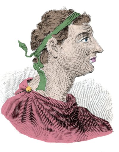 Antiochus I Soter (a Megváltó) portréja, a Szeleukida-dinasztia második uralkodója. -280-ról visszaállt -261-re. századi metszet. milánói alkotó: Anonymous Anonymous