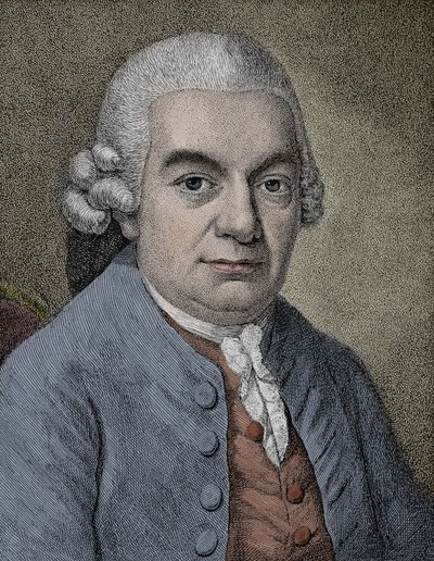 Carl Philipp Emanuel Bach (Emmanuel) (1714-1788) német zeneszerző portréja (metszet) alkotó: Anonymous Anonymous