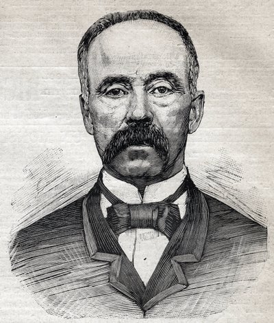 Charles Moore (1820-1905), skót származású brit botanikus portréja. Metszet a „Le Petit Parisien”-ben, 1893. alkotó: Anonymous Anonymous