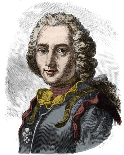 Claude, Forbin lovag, majd gróf (1656-1733) francia tengerész portréja. századi metszet. Magángyűjtemény. alkotó: Anonymous Anonymous