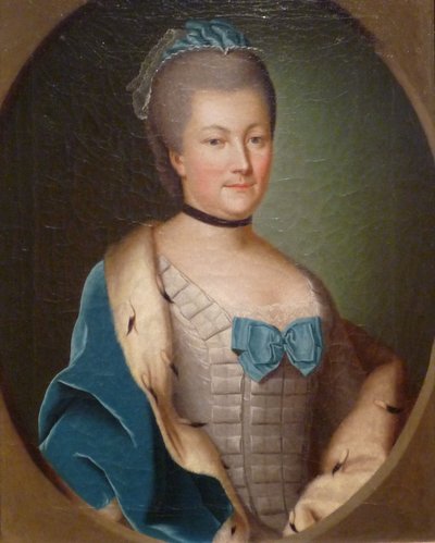Caroline zweibrückeni grófnő portréja, 1750 körül (olaj, vászon) alkotó: Anonymous Anonymous