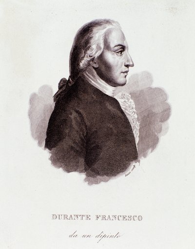 Francesco Durante (1684-1755) olasz zeneszerző portréja Festés után. 19. század. Milánói magángyűjtemény alkotó: Anonymous Anonymous