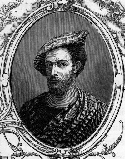 Francesco Primaticcio, a Primatice (1504-1570) olasz festő portréja. armengaud 1859-es metszete Európa - Olaszország galériáiban. Magángyűjtemény. alkotó: Anonymous Anonymous