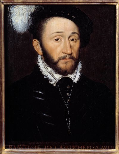 Francois III de la Rochefoucauld, Champagne kormányzója († 1572) portréja Névtelen festmény. 16. század. Nap 0,33x0,23 m alkotó: Anonymous Anonymous