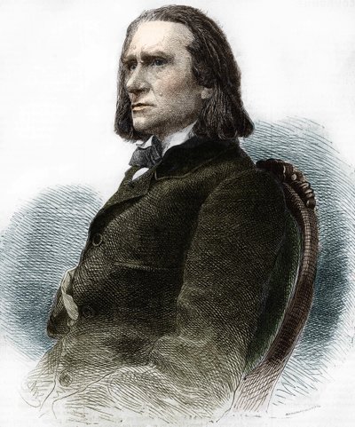 Liszt Ferenc magyar zongoraművész és zeneszerző (1811 - 1886) portréja. alkotó: Anonymous Anonymous