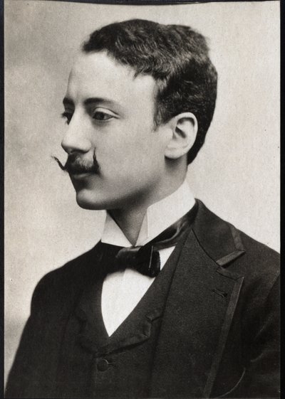 Gabriele portréja Annunzio (1863-1938) olasz írótól. alkotó: Anonymous Anonymous