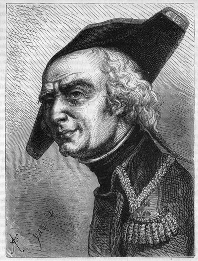 Luc Simeon Auguste Dagobert tábornok (1736-1794) portréja. Metszet 1866-ból Adolphe Thiers „Histoire de la Revolution francaise” c. Magángyűjtemény. alkotó: Anonymous Anonymous