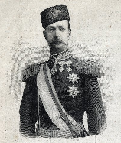 I. György görög király (1845-1913) portréja. Metszet a „Le Peute Parisien”-ben alkotó: Anonymous Anonymous