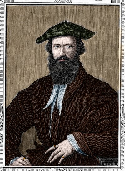 Girolamo portréja Francesco Maria Mazzola mondta Parmigianino vagy A parmezán (1503-1540) olasz festő. armengaud 1859-es metszete Európa - Olaszország galériáiban. Magángyűjtemény. alkotó: Anonymous Anonymous