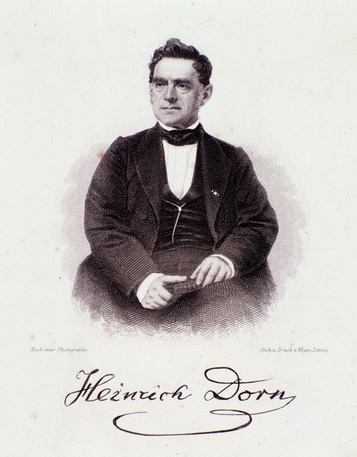 Heinrich Dorn (1804-1892) német karmester, zeneszerző és újságíró portréja XIX. Milánói magángyűjtemény alkotó: Anonymous Anonymous