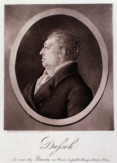 Jan Ladislav Dussek portréja (metszet) alkotó: Anonymous Anonymous