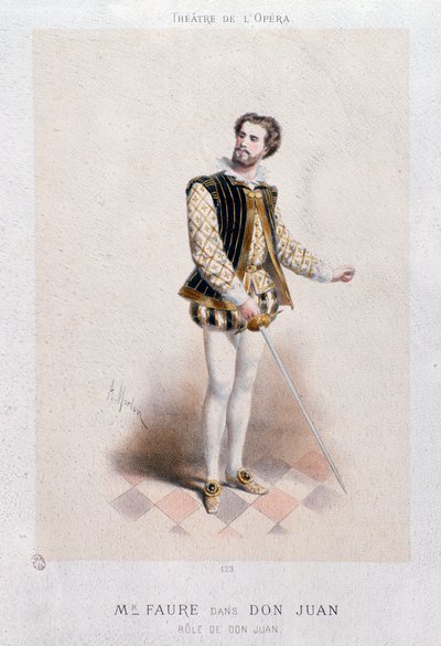 Jean Baptiste Faure portréja, mint Don Giovanni (1866) alkotó: Anonymous Anonymous