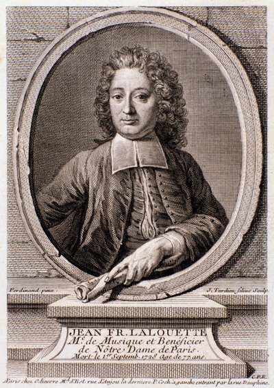 Jean Francois Lalouette (1651-1728) angol zeneszerző és rendező portréja, Gravírozás. 18. század. Milánói magángyűjtemény alkotó: Anonymous Anonymous
