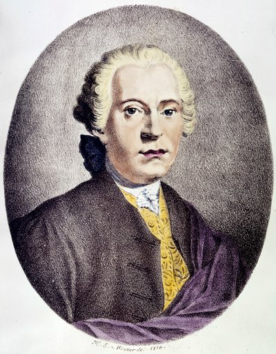 Johan Adolf Hasse (1699-1783) portréja barokk zeneszerző, metszet a 18. századról Magángyűjtemény alkotó: Anonymous Anonymous