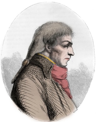 Joseph Le Bon (1765-95) francia politikus portréja - Guislain Francois Joseph Le Bon (1765-1795), francia forradalmár portréja - Metszet 1863-ból a „Vörös könyvbe – Histoire De L