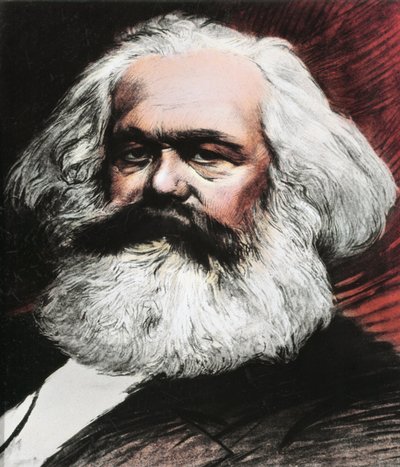 Karl Marx német filozófus, közgazdász és forradalmár portréja (metszet alkotó: Anonymous Anonymous