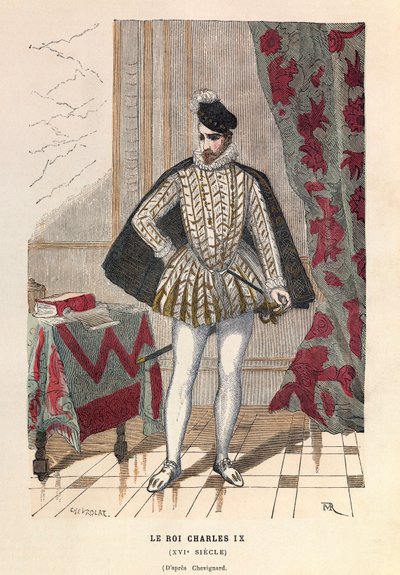 IX. Károly király portréja (1550-1574) - IX. Károly király portréja - magángyűjtemény alkotó: Anonymous Anonymous