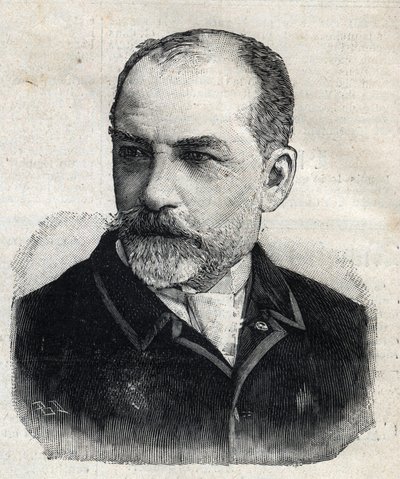 Leon Bonnat (1833-1922), francia festő, a Societe des Artistes Français akkori elnöke portréja. Metszet a „Le Peute Parisien”-ben alkotó: Anonymous Anonymous