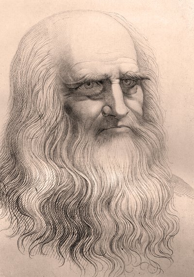 Leonardo Da Vinci (Leonard de Vinci) (1452 - 1519) portréja az önarcképéről. alkotó: Anonymous Anonymous