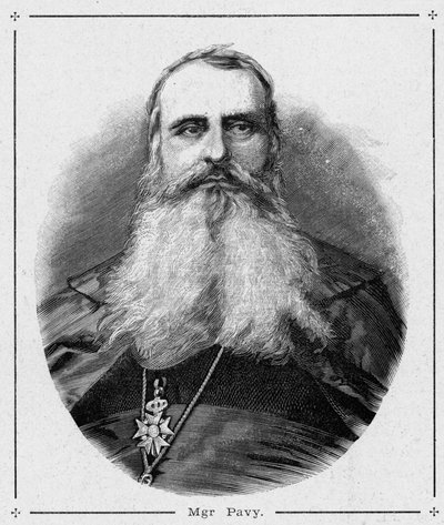 Monsignor Louis-Antoine-Augustin (Louis Antoine Augustin) Pavy (1805-1866), algír püspök portréja. Louis-Eugene (Louis Eugene) Louvet „Katholikus missziók a XIX. században” című metszetébe. magángyűjtemény. alkotó: Anonymous Anonymous