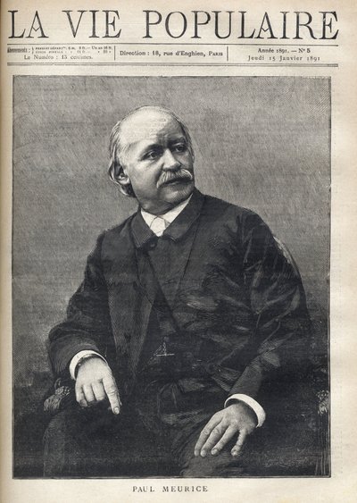 Paul Meurice (1818-1905) francia író portréja. Metszet a „népéletbe” alkotó: Anonymous Anonymous