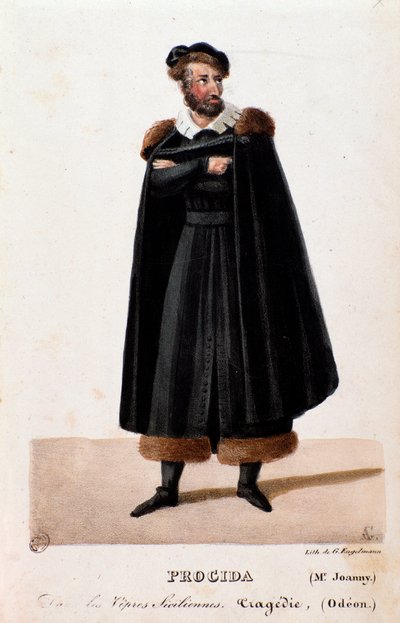 Procida portréja Joanny tolmácsolásában Giuseppe Verdi A szicíliai vesperás című operájában alkotó: Anonymous Anonymous
