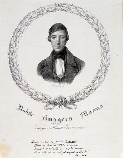 Ruggero Manna portréja (litográfia) alkotó: Anonymous Anonymous