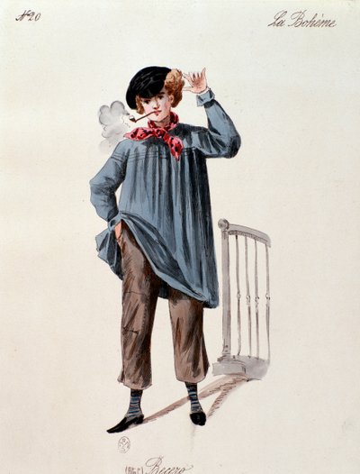 Egy utcai árus portréja I, Puccini La boheme című művéből (1892-1895) alkotó: Anonymous Anonymous